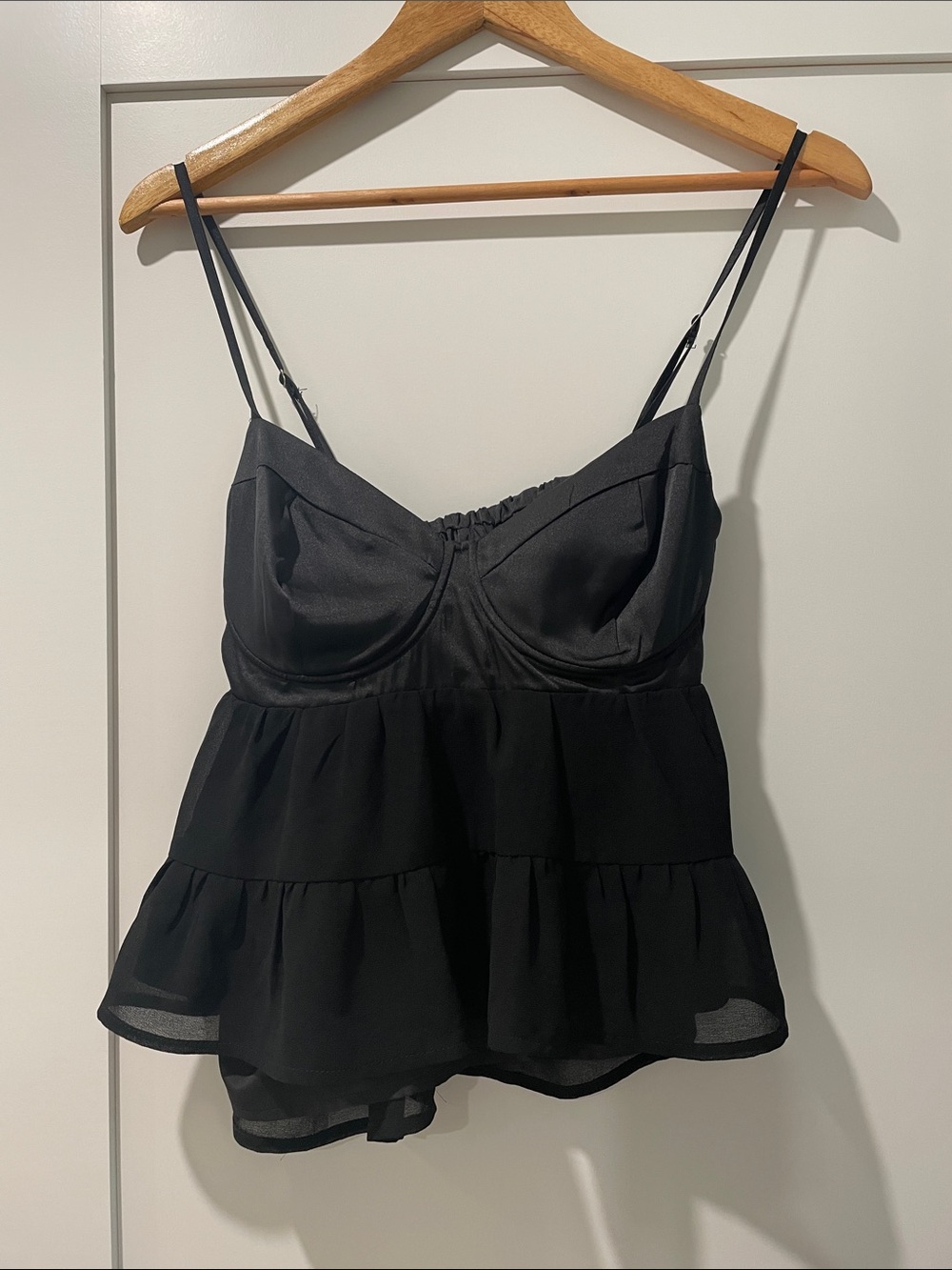 Black Corset Top with Adjustable Straps